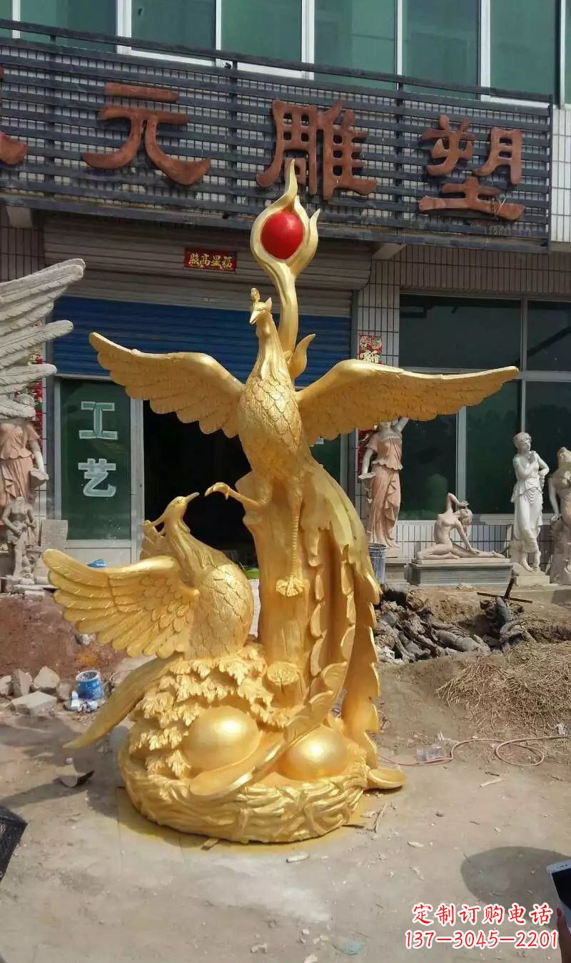 信阳玻璃钢雕刻的凤凰之美