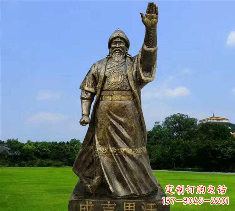 信阳玻璃钢成吉思汗雕塑