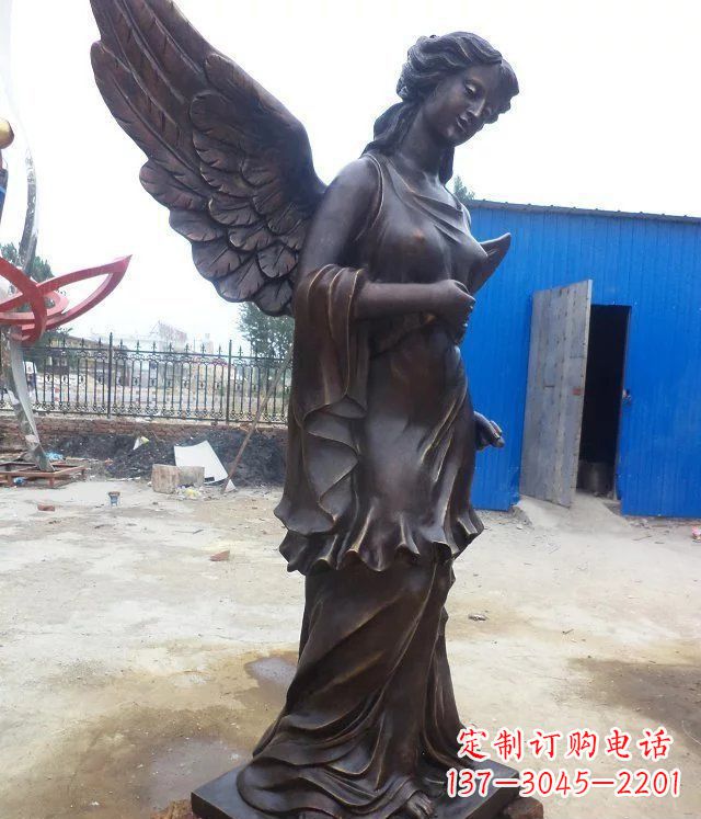 信阳玻璃钢仿铜欧式女人雕塑