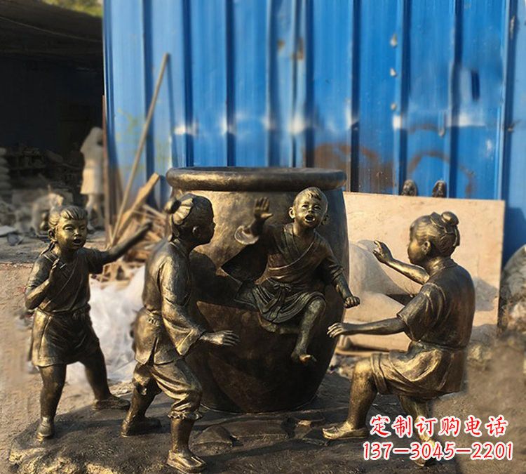 信阳司马光雕塑以玻璃钢仿铜创作