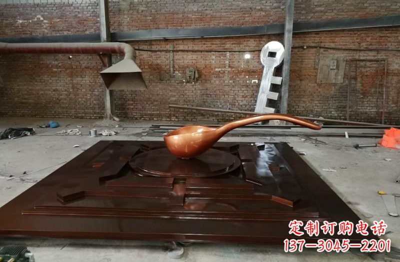 信阳玻璃钢仿铜司南雕塑精美装点城市的灵魂