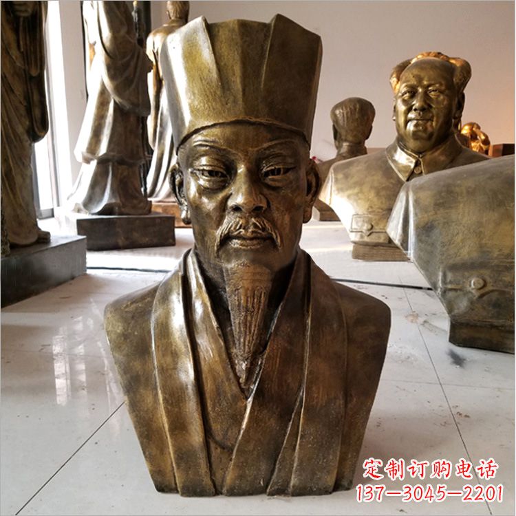 信阳玻璃钢苏轼头像雕塑