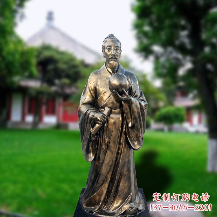 信阳玻璃钢仿铜雕塑——纪念东汉时期著名天文学家张衡