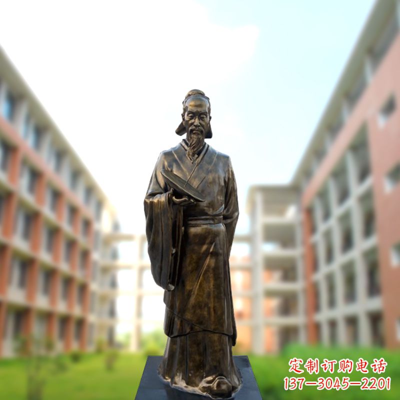 信阳祖冲之雕像——传承校园历史的象征