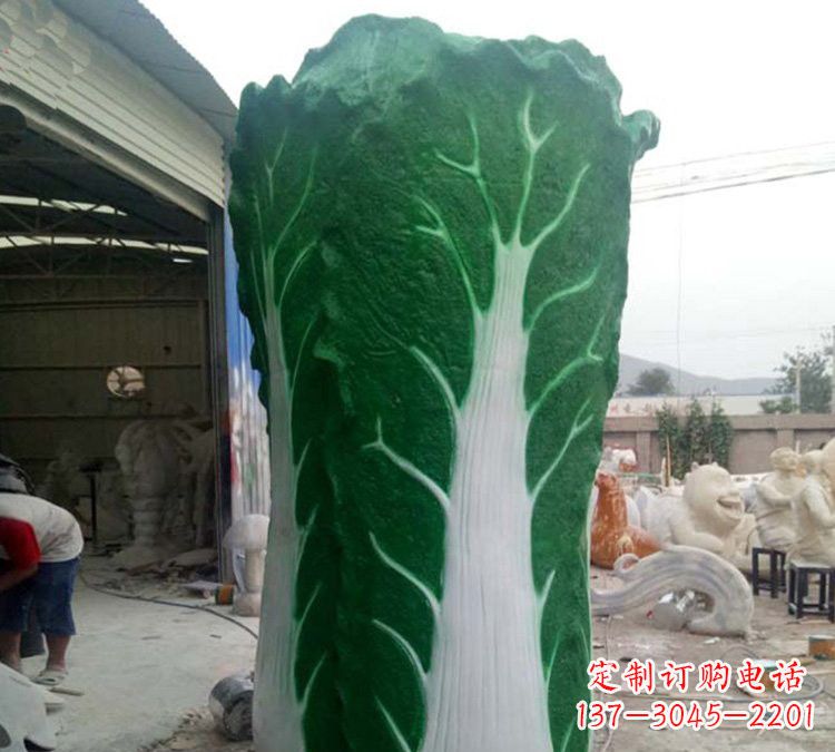信阳玻璃钢仿真白菜雕塑让艺术与自然完美结合