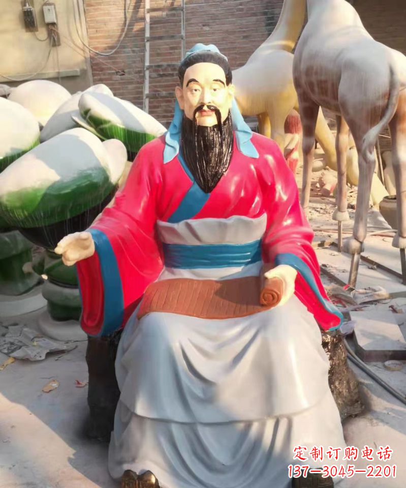 信阳玻璃钢雕刻的孔子