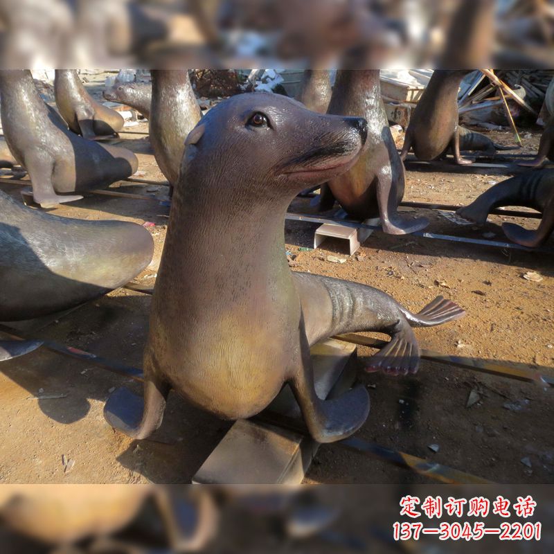 信阳玻璃钢海豹雕塑——精美的艺术品