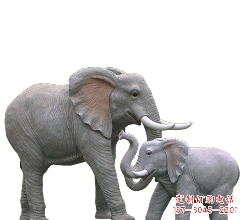 信阳玻璃钢大象雕塑给环境带来美丽