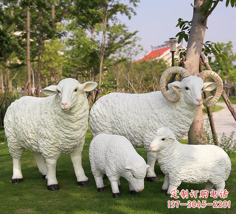 信阳玻璃钢山羊雕塑仿真艺术的精彩之作