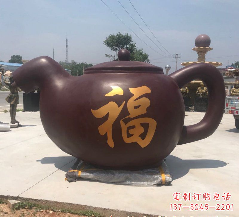 信阳玻璃钢茶壶雕塑