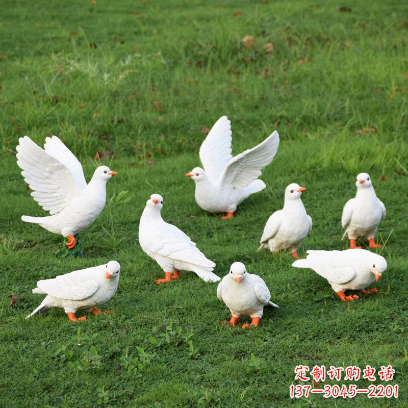 信阳玻璃钢鸽子雕塑艺术的精美表现