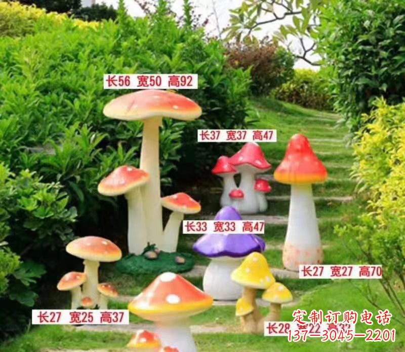信阳玻璃钢蘑菇雕塑——描绘美丽景色