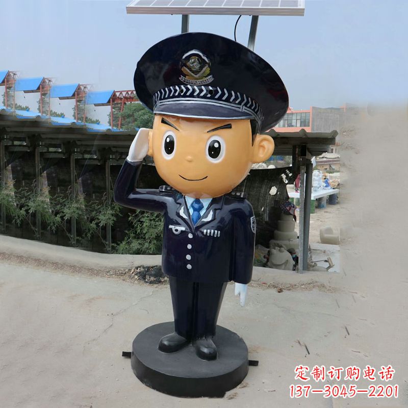 信阳警察雕塑守护社会和谐