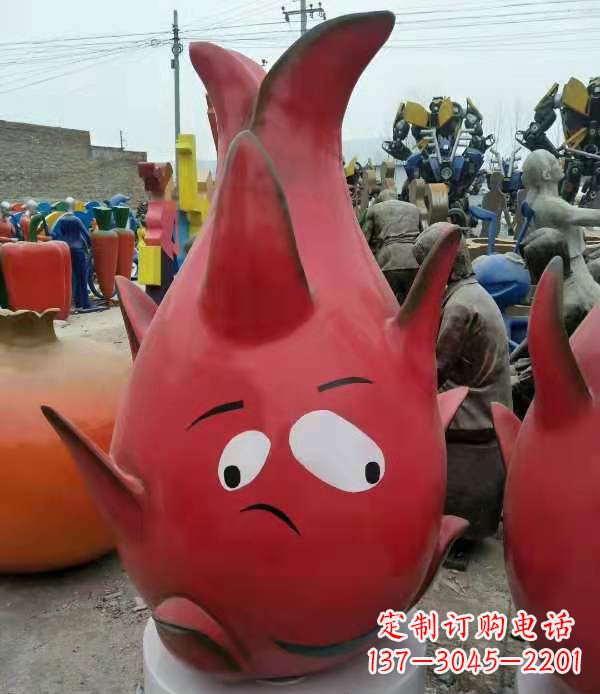 信阳精美的火龙果雕塑——给环境带来活力