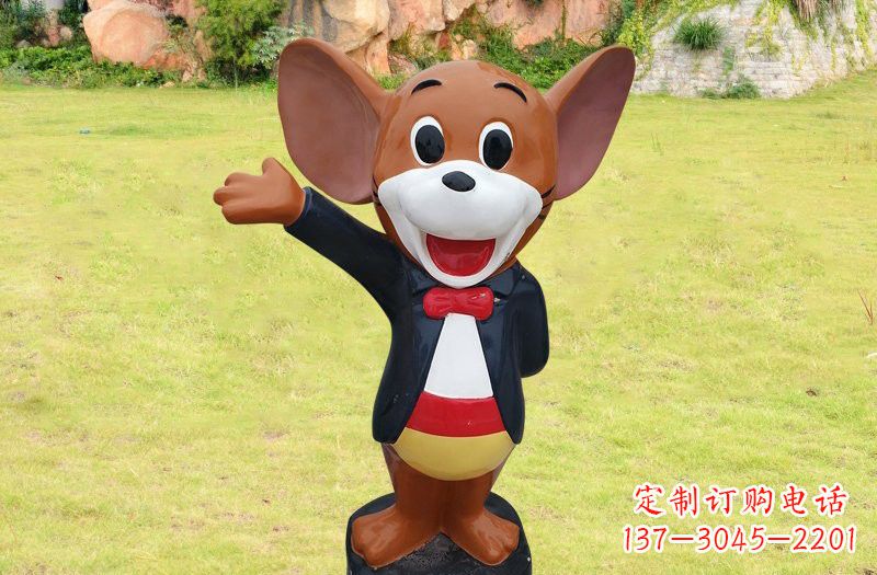 信阳玻璃钢卡通老鼠杰瑞雕塑