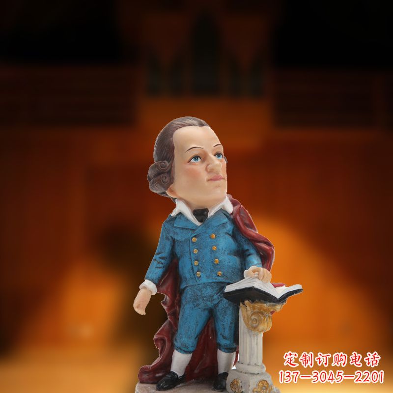信阳玻璃钢艺术莫扎特雕塑