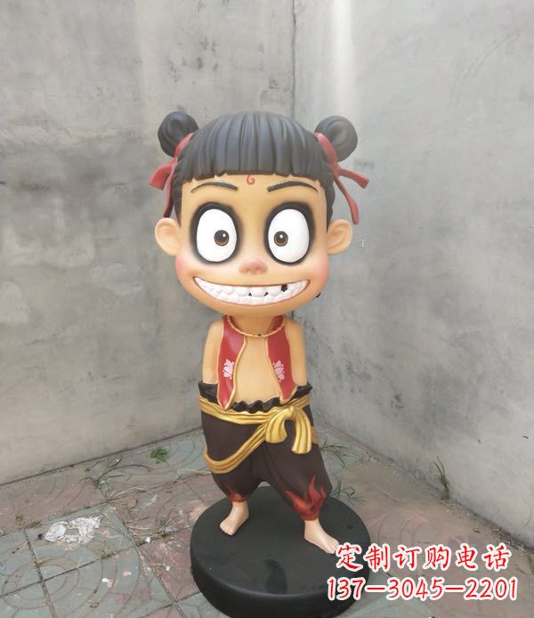 信阳玻璃钢雕刻的神话传说——哪吒