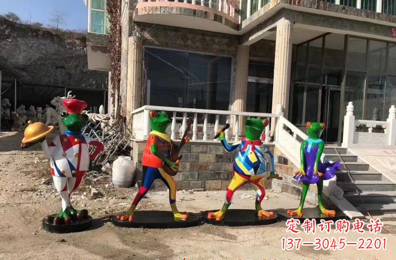 信阳玻璃钢制青蛙雕塑