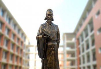 信阳祖冲之雕像——传承校园历史的象征