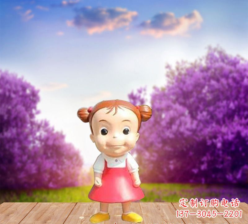 信阳精美玻璃钢卡通小女孩雕塑