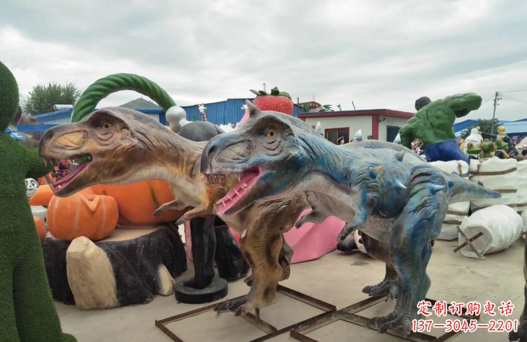 信阳恐龙雕塑玻璃钢的艺术精品