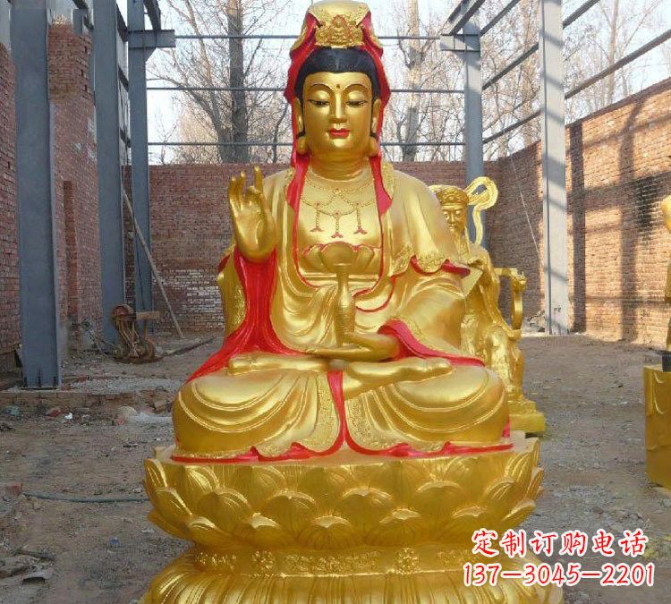 信阳玻璃钢金观音菩萨雕塑