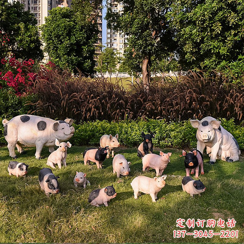 信阳玻璃钢树脂仿真动物雕塑——公园农家院精美装饰