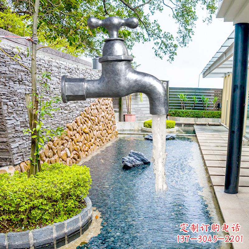 信阳玻璃钢水龙头喷泉雕塑精美绝伦