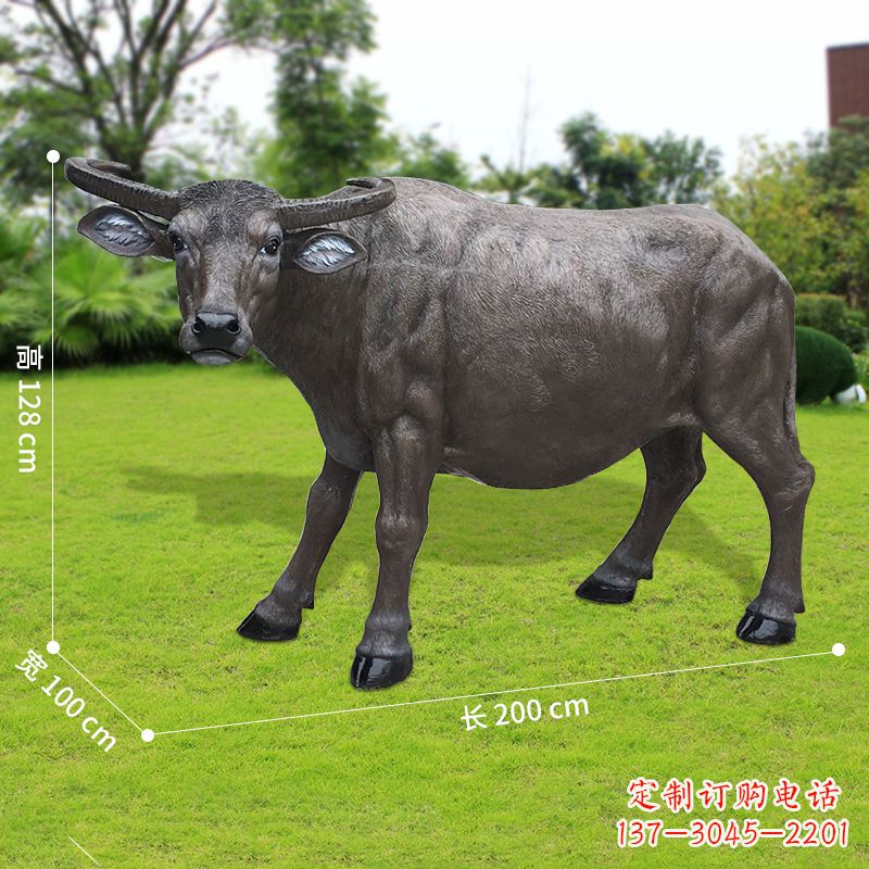 信阳玻璃钢水牛雕塑