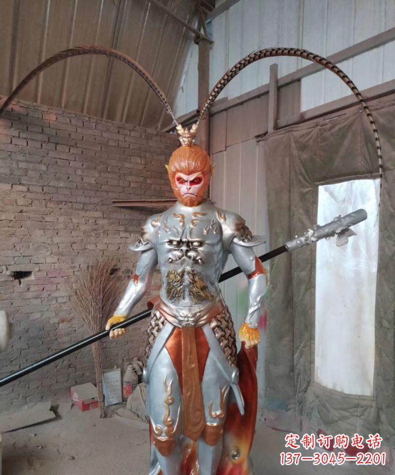 信阳玻璃钢孙悟空传承古老神话的雕塑