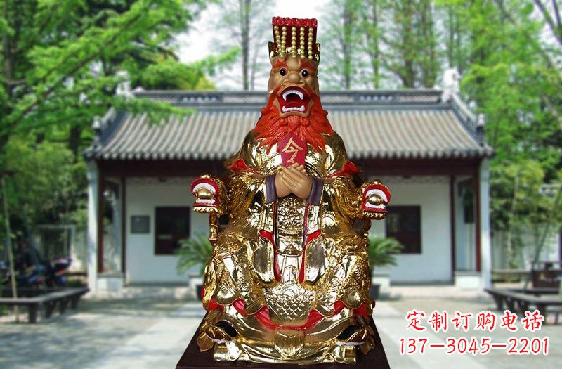 信阳玻璃钢制作的金龙王雕塑