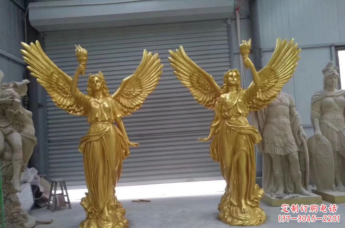 信阳玻璃钢天使西方人物雕塑之美