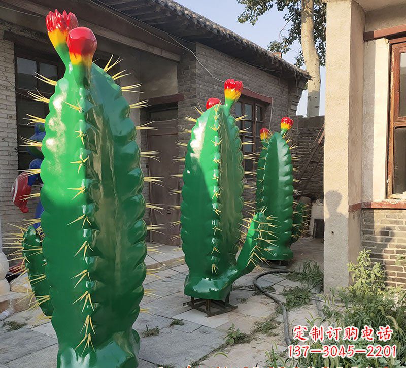 信阳仙人掌雕塑玻璃钢的艺术精品