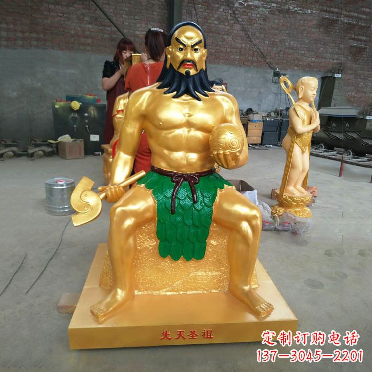 信阳炎帝雕塑玻璃钢彩绘的神话传说