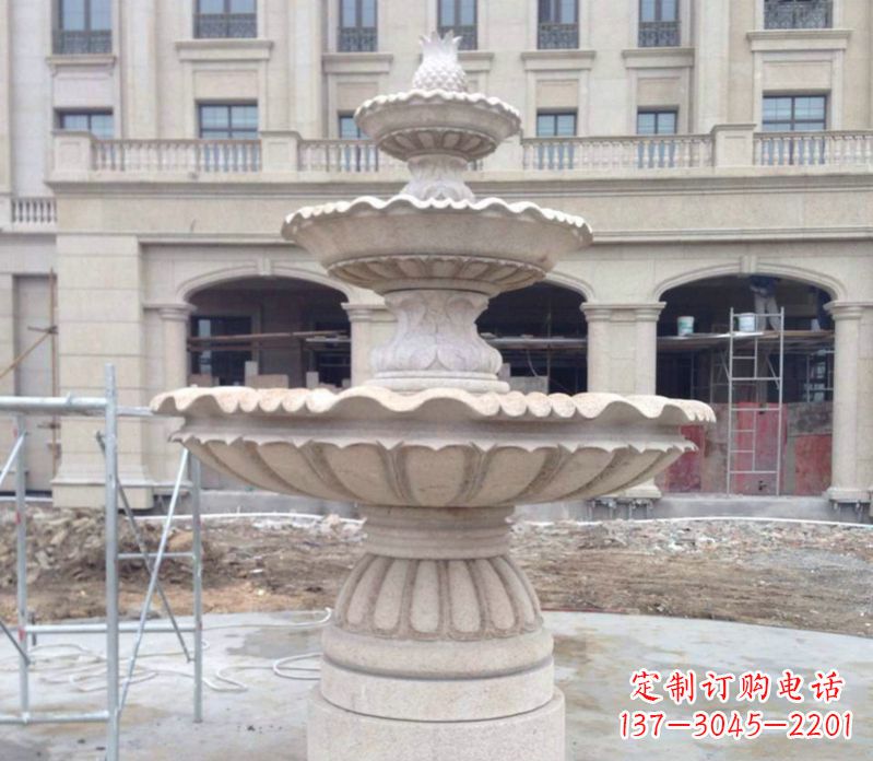 信阳菠萝多层喷泉石雕——精美而多变的艺术品