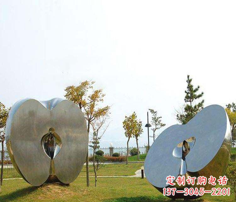 信阳不锈钢雕刻的苹果