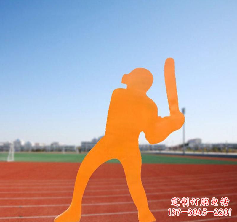 信阳棒球运动人物雕塑传承棒球精神