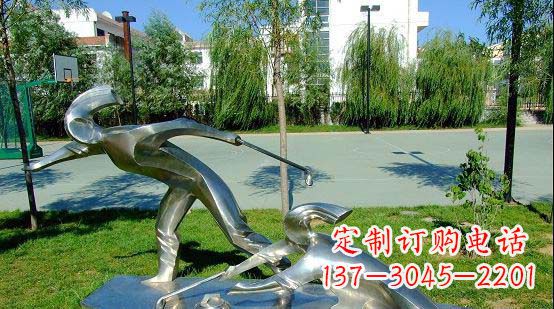 信阳不锈钢冰壶雕塑艺术与运动的完美结合