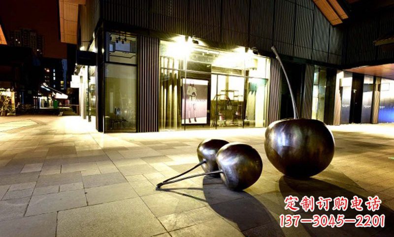 信阳不锈钢樱桃雕塑