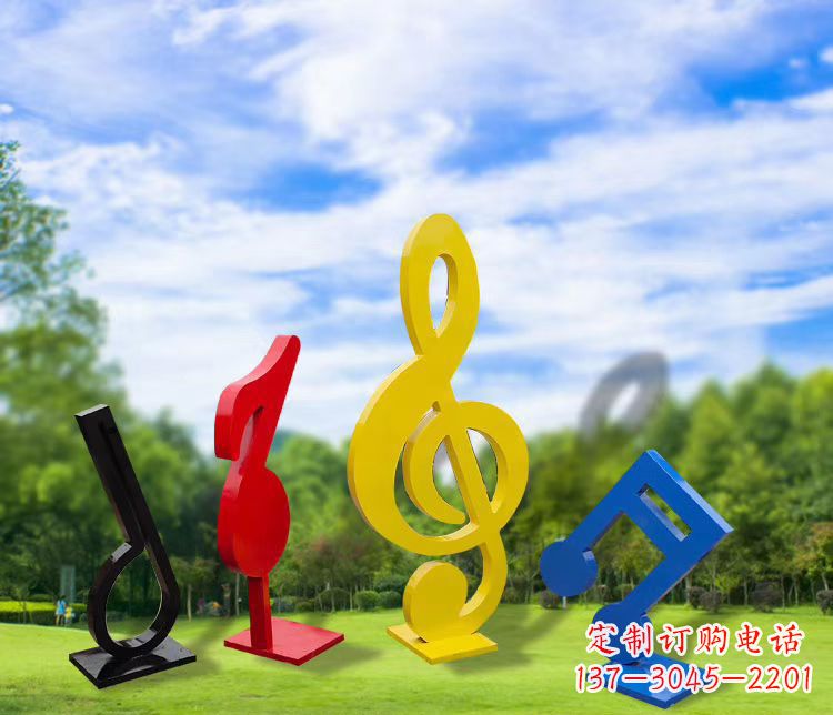 信阳精美的不锈钢音符雕塑