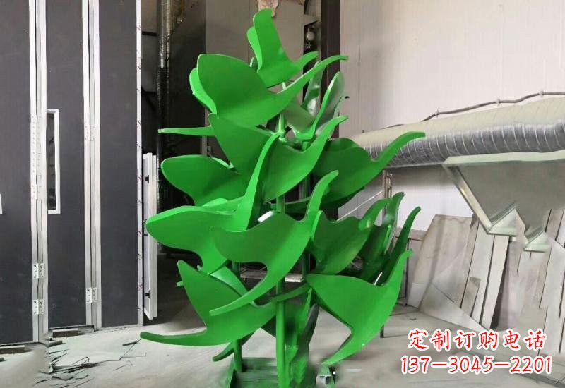 信阳优雅美观的不锈钢彩色大雁雕塑