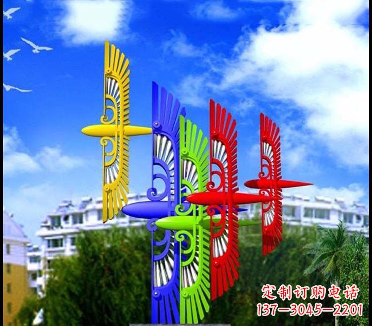 信阳不锈钢彩色老鹰雕塑——精美绝伦