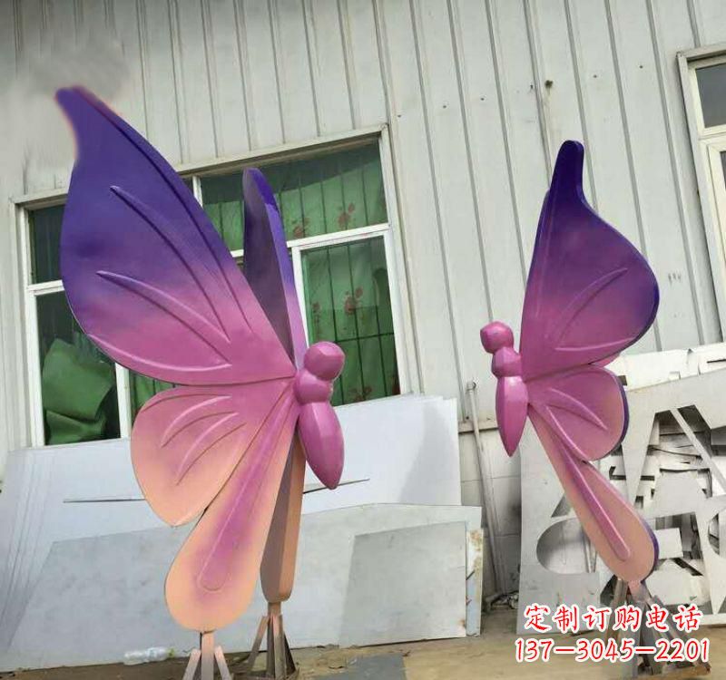 信阳不锈钢彩色蝴蝶雕塑