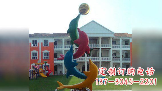 信阳精美不锈钢海豚雕塑