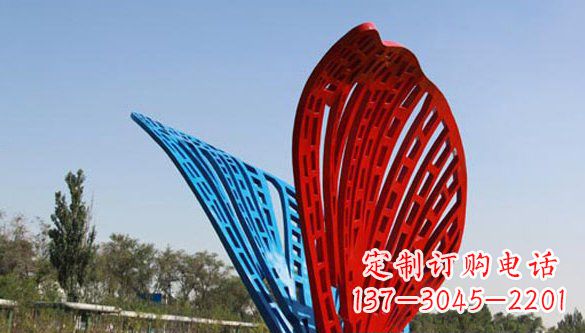 信阳不锈钢蝴蝶雕塑美丽的实物表达