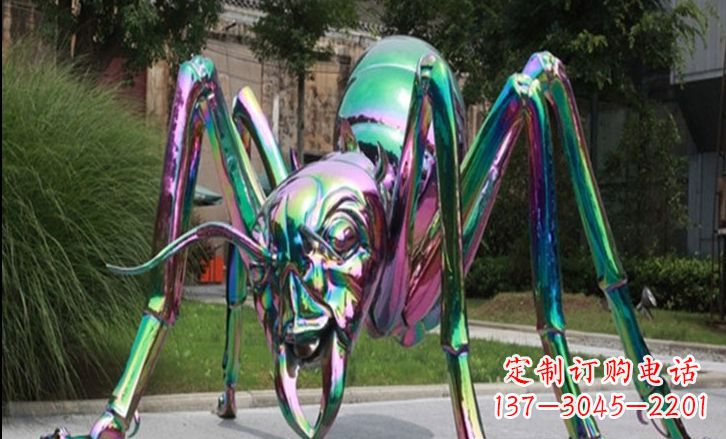 信阳不锈钢彩色蚂蚁雕塑艺术美化公园景观