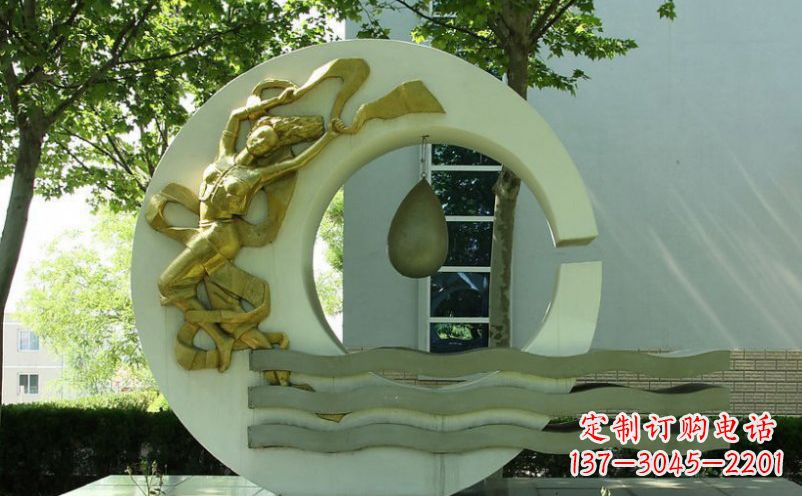 信阳不锈钢嫦娥奔月景观雕塑
