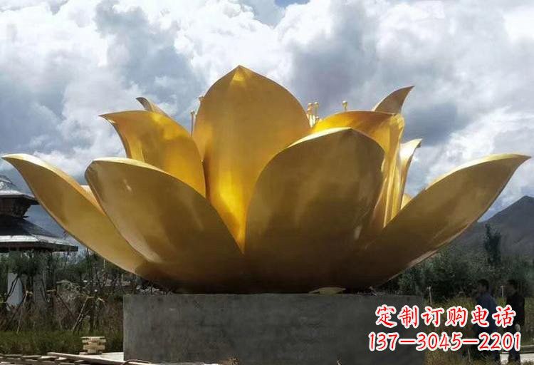 信阳不锈钢莲花雕塑——精美绝伦
