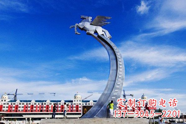 信阳精美不锈钢飞马雕塑