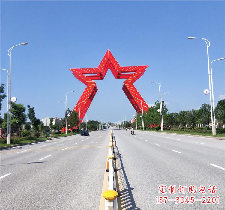 信阳不锈钢城市拱门雕塑一座精美的艺术作品